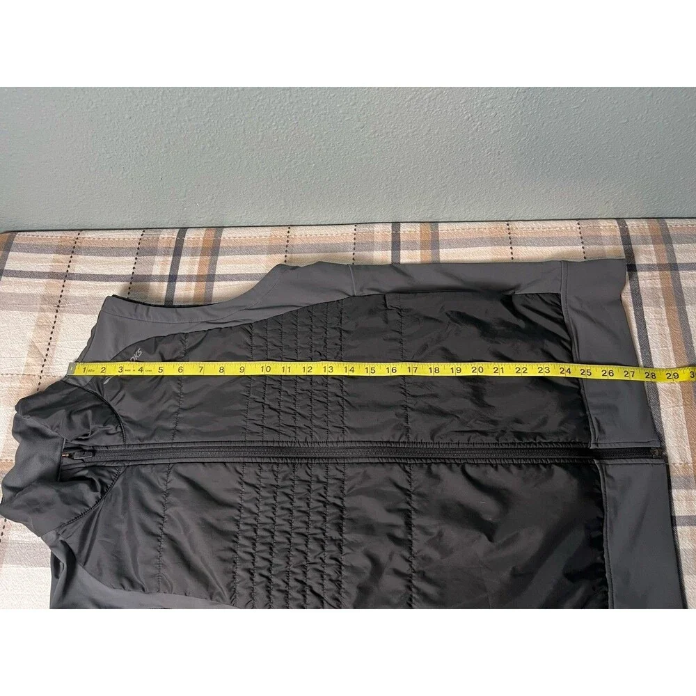 Brooks Running Vest Men’s Medium Black Full Zip Lightweight Insulated Athletic
